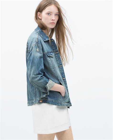 oversized jean jacket zara